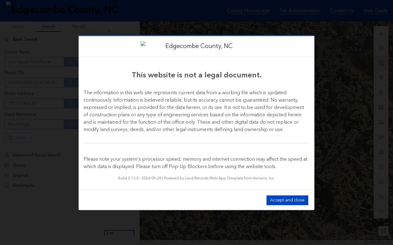 Rocky Mount people search in the Edgecombe County GIS viewer