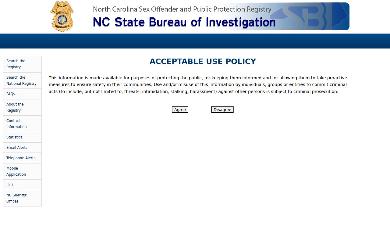 Rocky Mount people search using the North Carolina offender registry