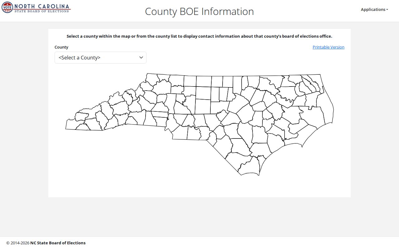 Rocky Mount voter registration county elections office lookup